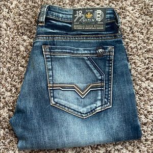 Slim straight denim
